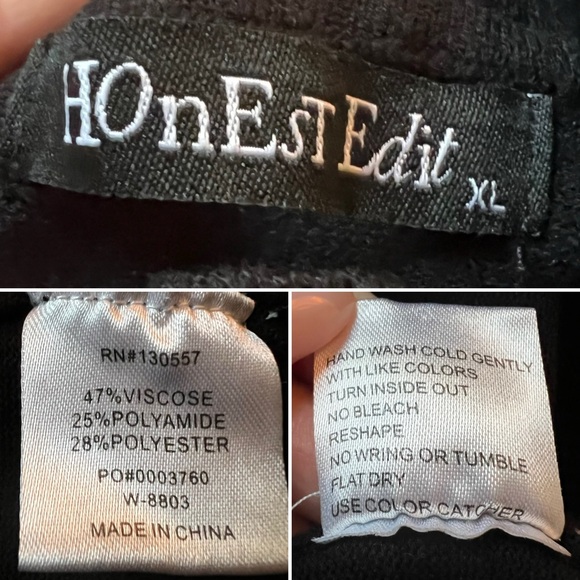 Modest Black Pink Flower Embroidered Mohair Design Mockneck Long-Sleeve Sweater - Picture 13 of 13